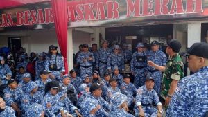 Ketum Laskar Merah Putih HM Arsyad Cannu Lepas Peserta LMP Retret Bela Negara 